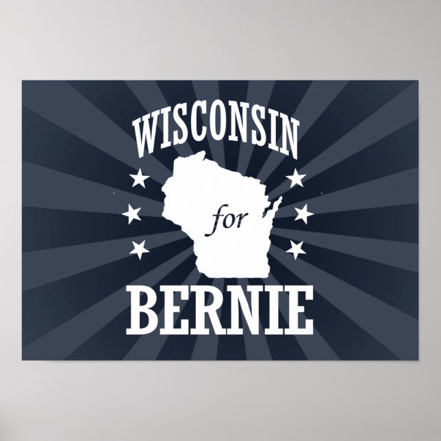 POSTER WISCONSIN POUR BERNIE SANDERS (Devant)