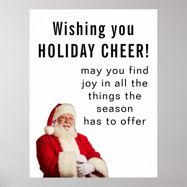 Poster Wishing you HOLIDAY CHEER (Devant)
