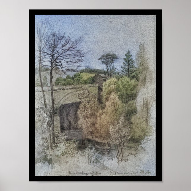 Poster Wissahickon Station Railroad Bridge Pennsylvanie (Devant)