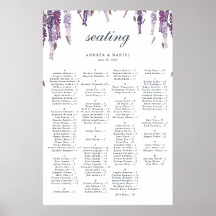 Poster Wisteria dreams seating chart