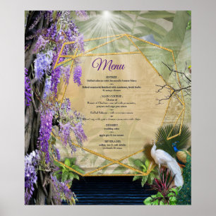 Poster Wisteria & grands oiseaux Thème Dreamscape