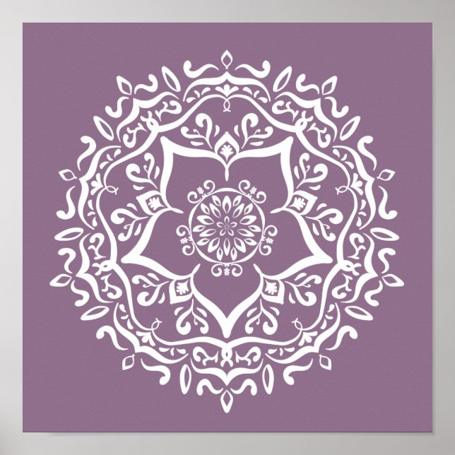 Poster Wisteria Mandala (Devant)