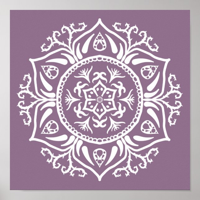 Poster Wisteria Mandala (Devant)