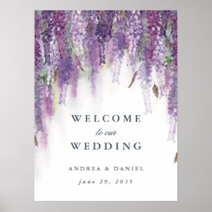 Poster Wisteria rêves accueil signe mariage