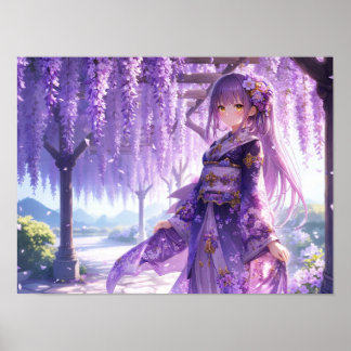 Poster Wisteria Serenity Tranquille Wisteria Garden