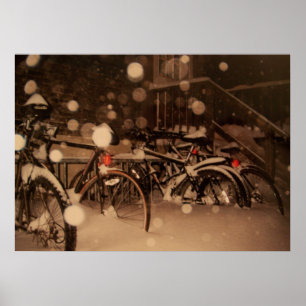 Poster with a beautiful winter picture