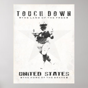 Poster with Cool Football Print