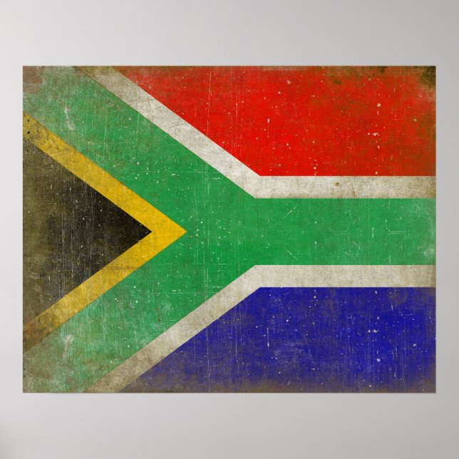 Poster with Flag from South Africa (Front)