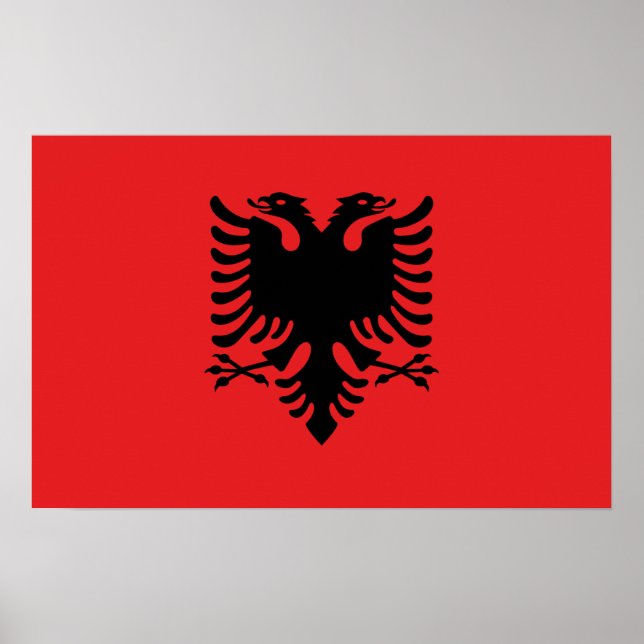 Poster with Flag of Albania (Front)