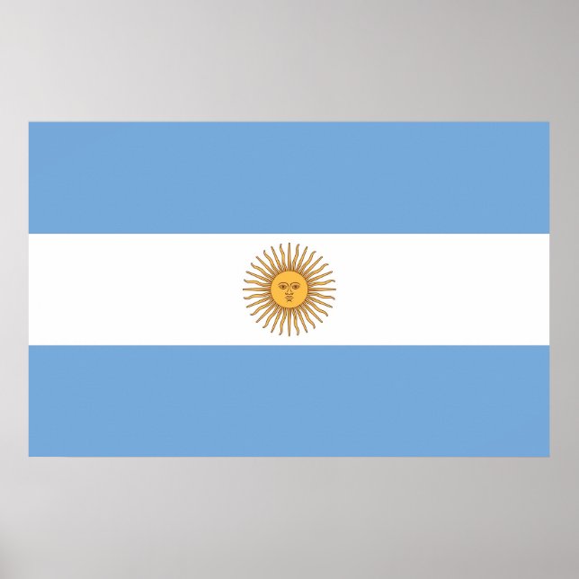 Poster with Flag of Argentina (Front)