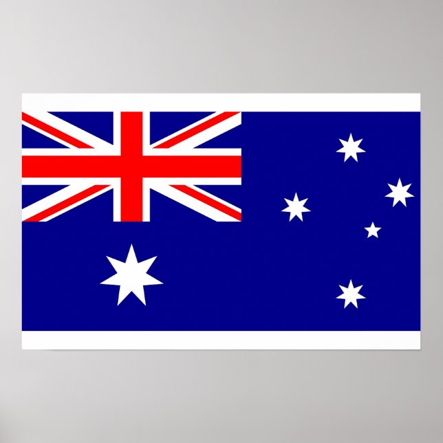 Poster with Flag of Australia (Front)