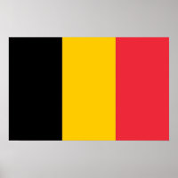 Poster with Flag of Belgium