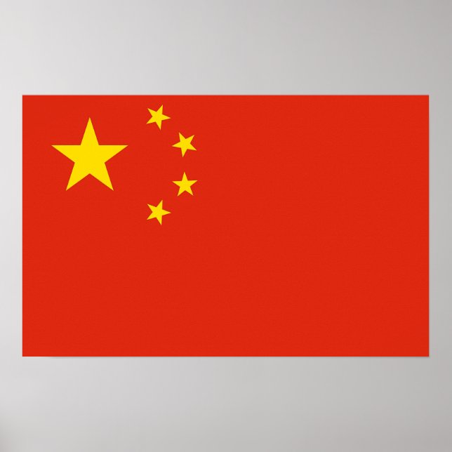 Poster with Flag of China (Front)
