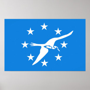 Poster with Flag of Corpus Christi, USA