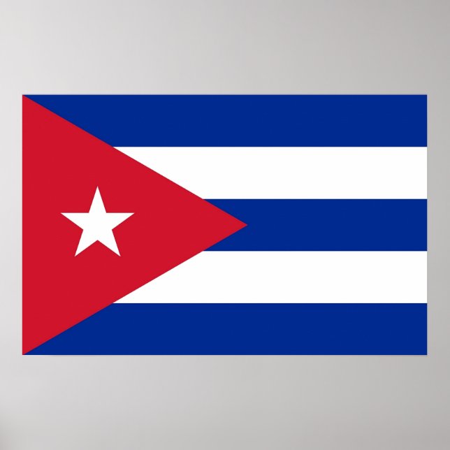 Poster with Flag of Cuba (Front)