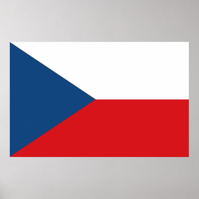 Poster with Flag of Czechia (Front)