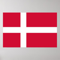 Poster with Flag of Denmark