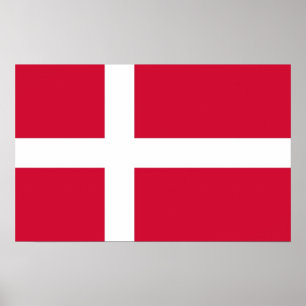 Poster with Flag of Denmark