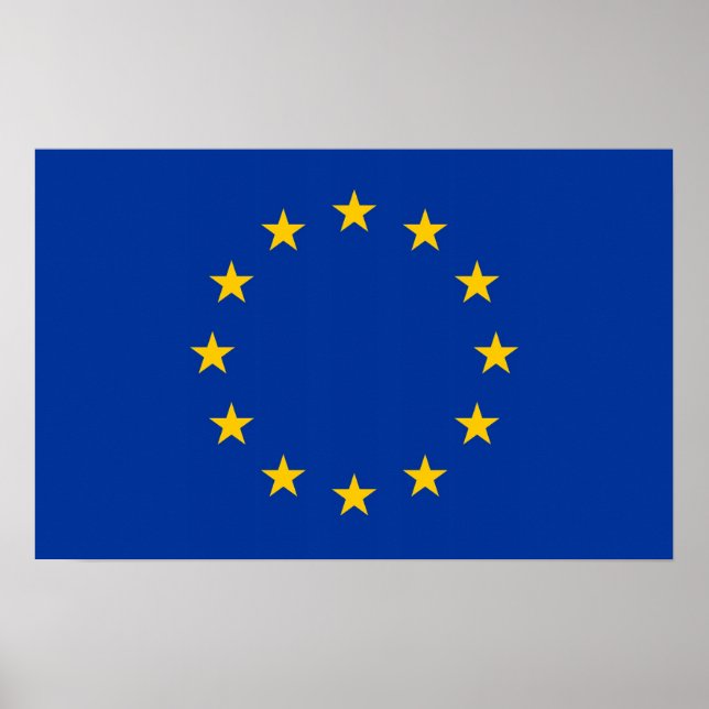 Poster with Flag of European Union (Front)