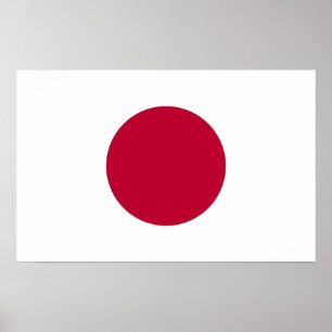 Poster with Flag of Japan