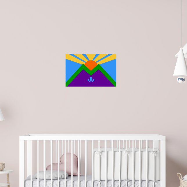 Poster with Flag of Manitou Springs, Colorado (Nursery 2)