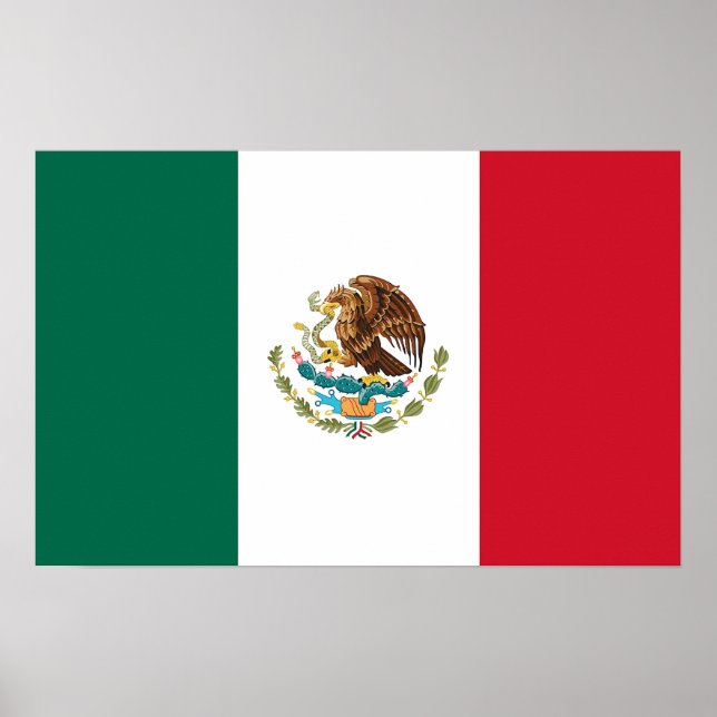 Poster with Flag of Mexico (Front)