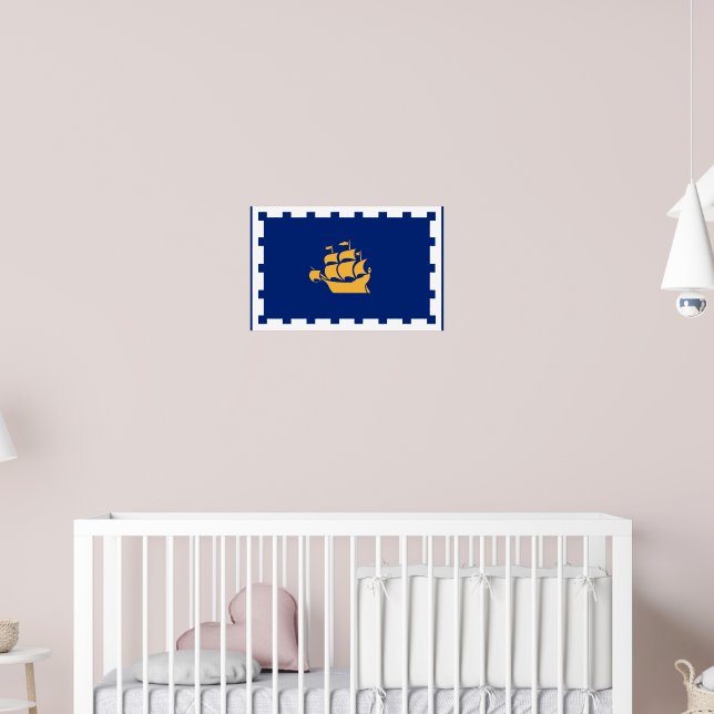 Poster with Flag of Quebec City, Canada (Nursery 2)