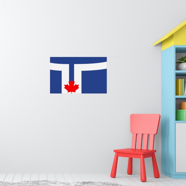 Poster with Flag of Toronto, Canada (Nursery 1)
