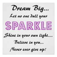 Poster with Motivational Saying - Dream Big!