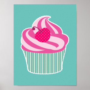 Poster WIth Polka Dot Cherry