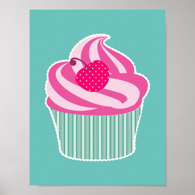 Poster WIth Polka Dot Cherry (Devant)
