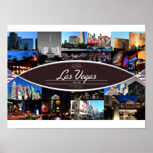 Poster with Scenes from Las Vegas