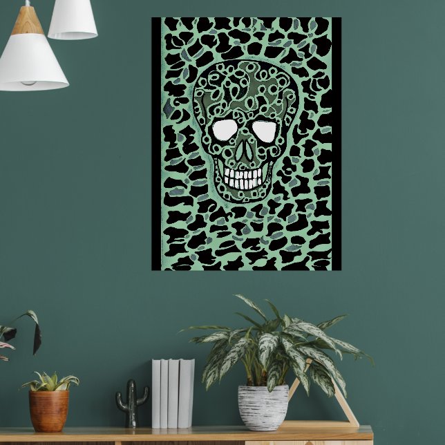Poster with Skull Design (Living Room 1)
