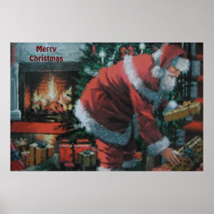 Poster With Traditional Santa
