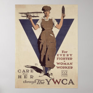 Poster with WWII Propaganda Poster Print