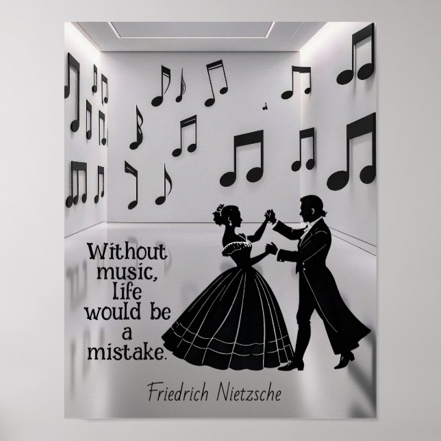 Poster Without music life would be a mistake  (Devant)