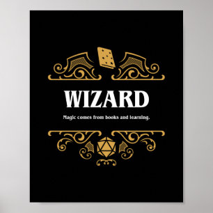 Poster Wizard Class Tabletop RPG Gaming