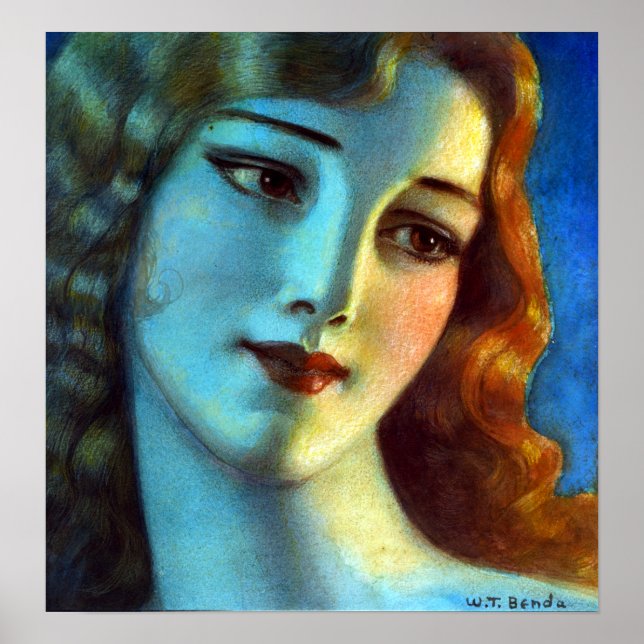 Poster Władysław T. Benda Chef de la Fille avec Longue Bl (Devant)