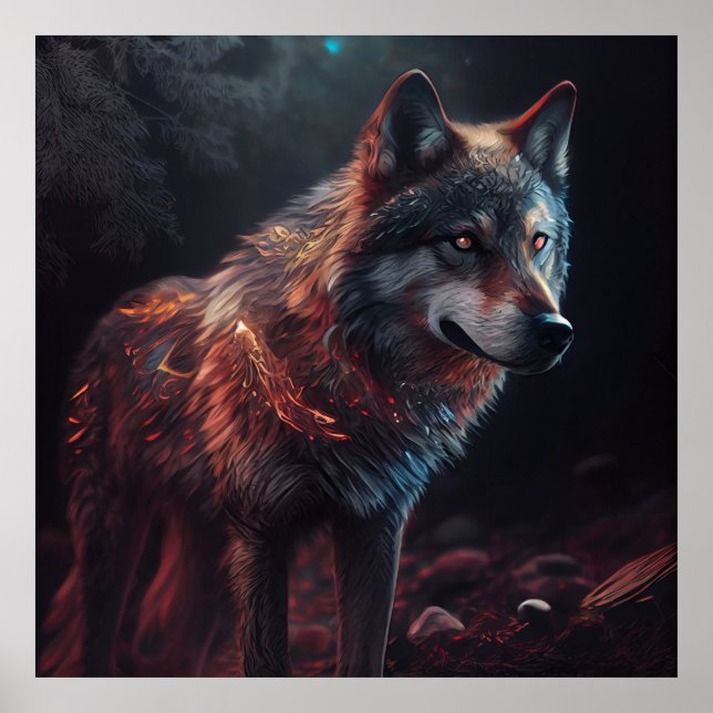Poster wolf (Devant)
