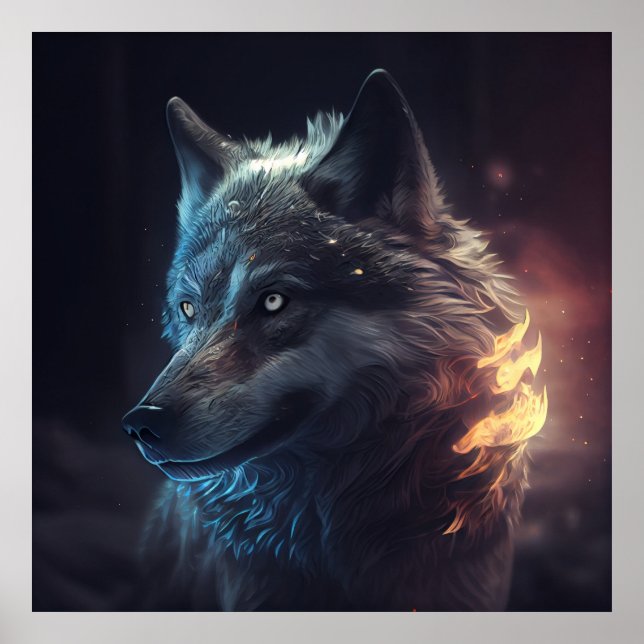 Poster wolf (Devant)