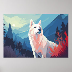 Poster Wolf Animal Alpha Forêt Nature sauvage