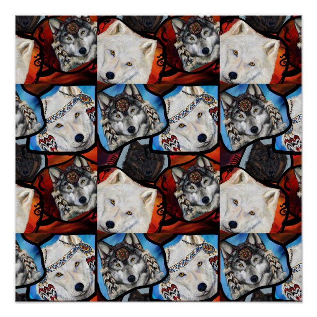 POSTER WOLF ART (Devant)