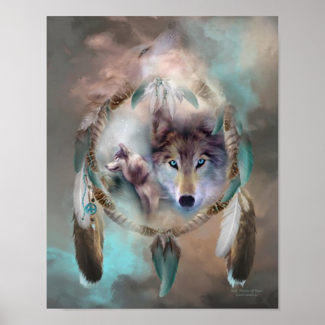 Poster Wolf - Dreams Of Peace Poster/Imprimer (Devant)
