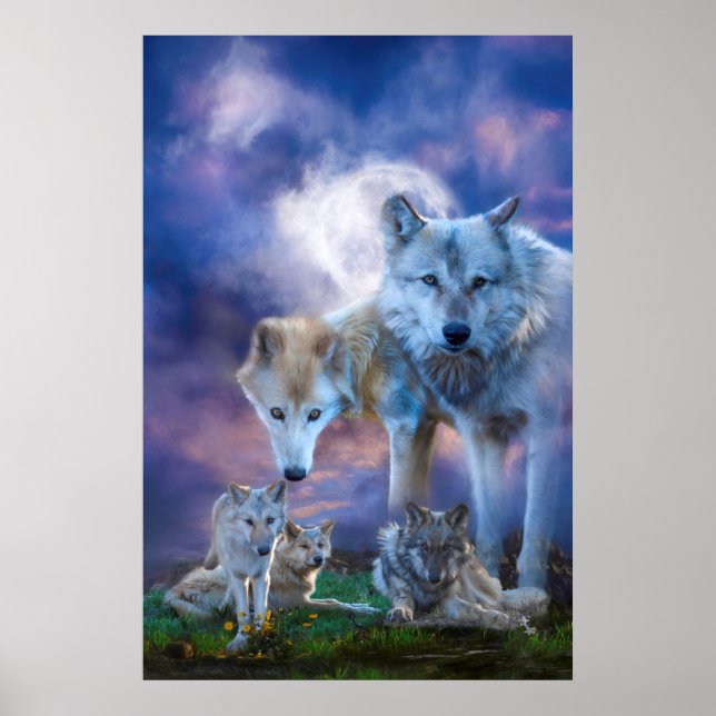 Poster Wolf Famille MEILLEUR MONDE (Devant)
