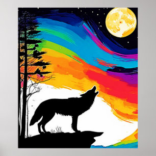 Poster Wolf Moon Howl Art