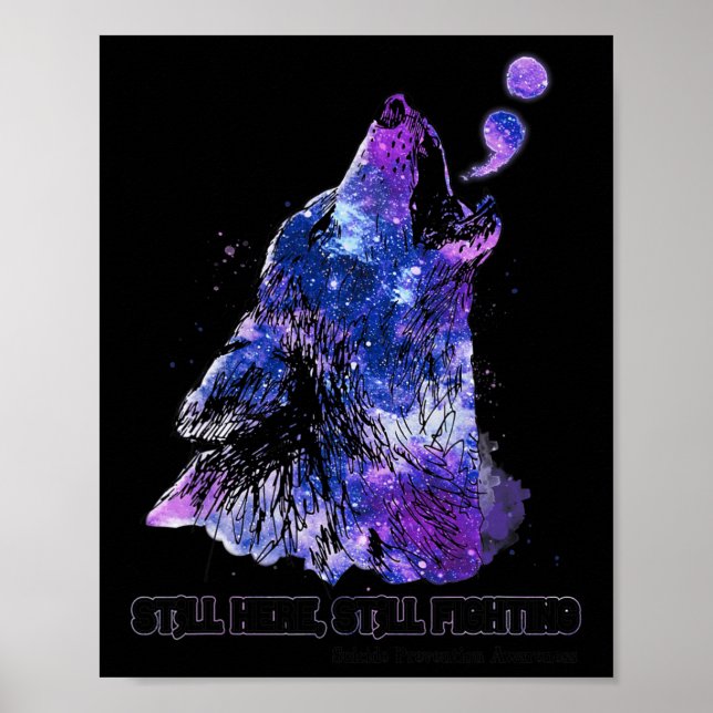 Poster Wolf Toujours Là Pour Lutter Contre Le Suicide (Devant)