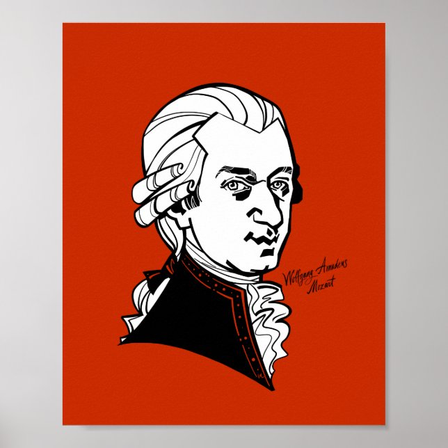 Poster Wolfgang Amadeus Mozart (Devant)