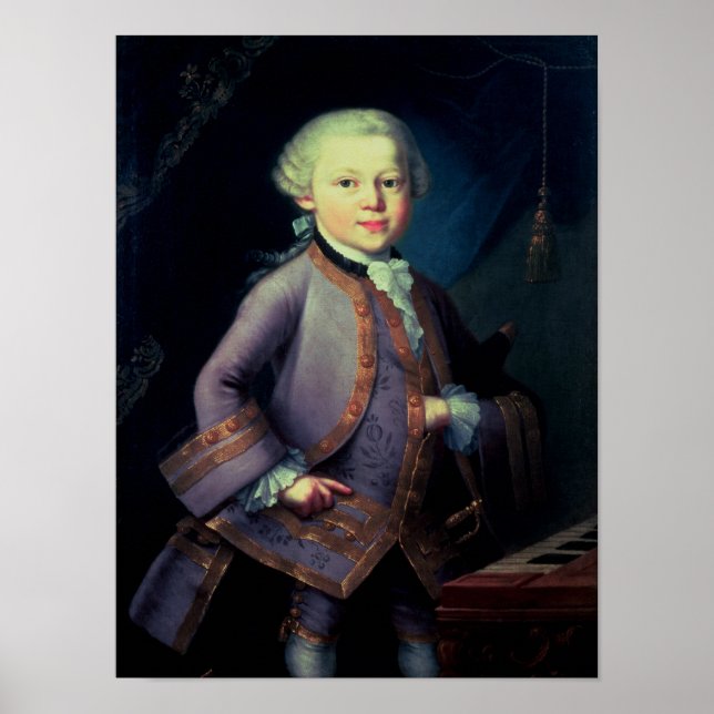 Poster Wolfgang Amadeus Mozart, 1763 (Devant)