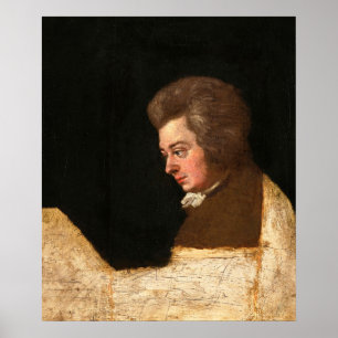 Poster Wolfgang Amadeus Mozart, Portrait inachevé, 1789