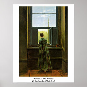 Poster Woman At The Window By Caspar David Friedrich